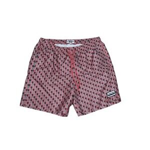 Nice Beach Bros Swim Shorts Mens Size Large Peach Pineapple Print Mid-Rise Draws